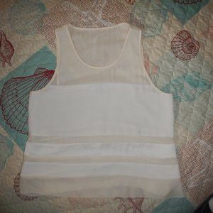 PARKER CREAM SILK TANK TOP- SIZE S